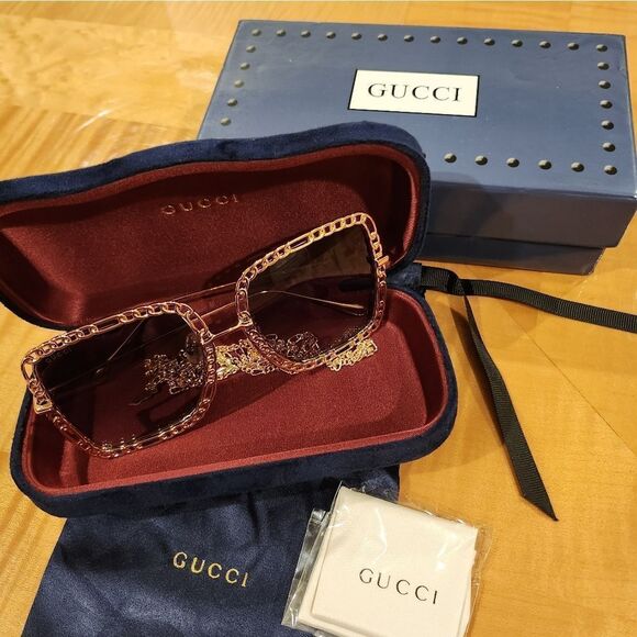 Gucci Accessories - Gucci Gold Sunglasses
